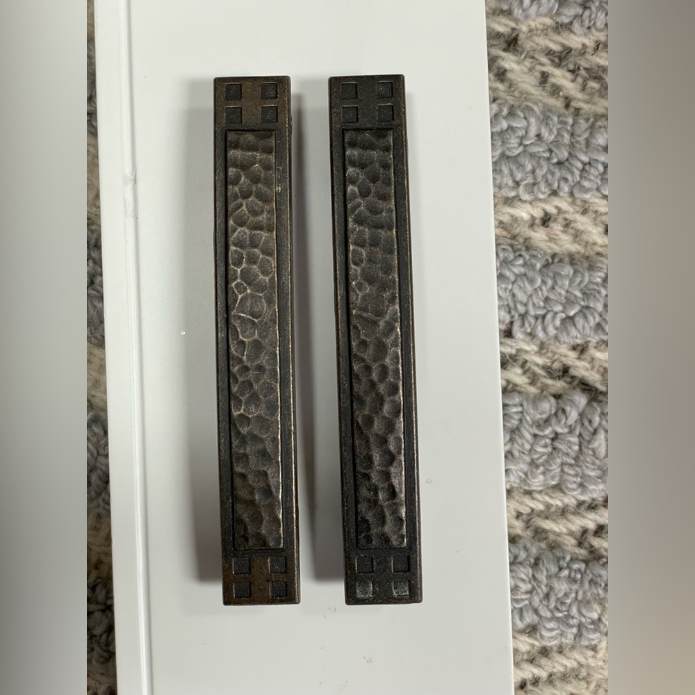 Textured Brass Metal Drawer Pulls